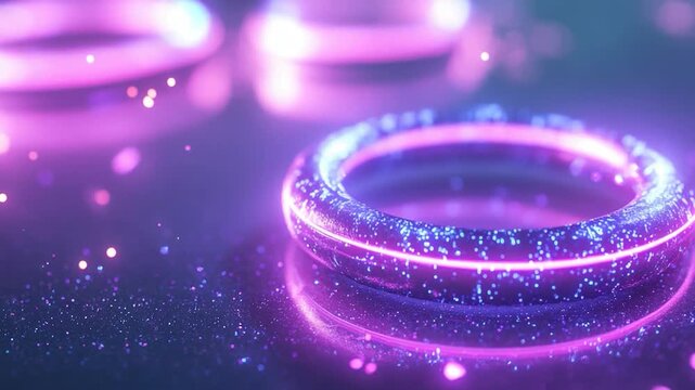 A pair of rings placed on a table, possibly awaiting decision or consideration
