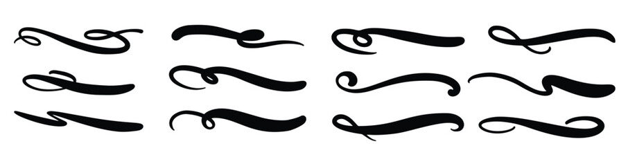 swashes swoops and swishes calligraphy signs underlines