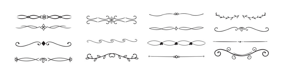  swirl line divider doodle decorative fancy ornament border 