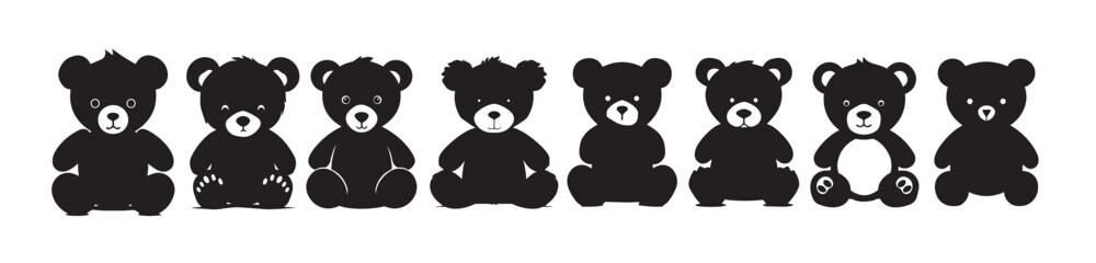 teddy bear silhouette bundle
