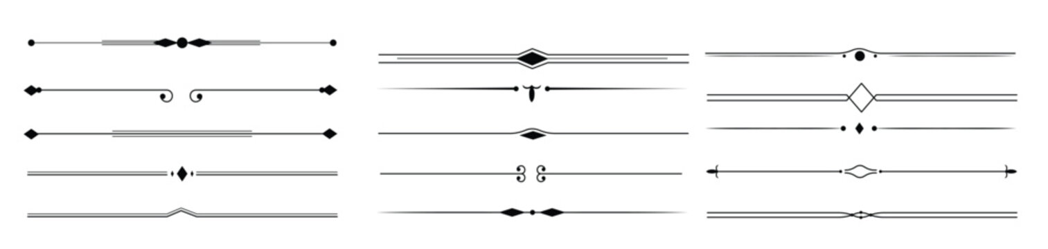 text devider set line minimal separators elegant doodlle 