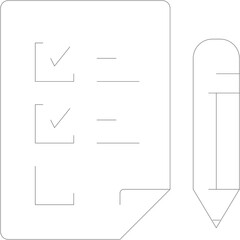 Set of sixty school and education icons with transparent background featuring checklist symbols and organizational elements