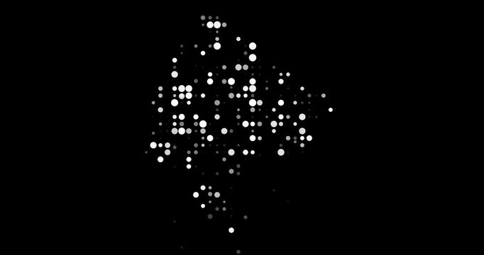 Motion Design Dots Swarming to Construct Montenegro Border Animation