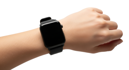 Modern smartwatch on wrist for fitness tracking and digital lifestyle, stay connected with wearable technology and enjoy easy access to notifications