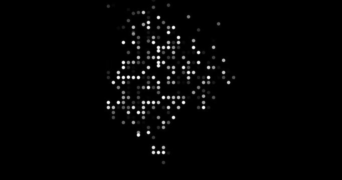 Minimalist Particle Animation of Montenegro Country