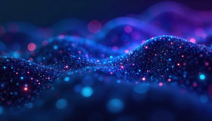 Abstract connection of glowing data streams forming an intricate network on a dark, futuristic background An abstract visualization of glowing, interconnected data streams forming a complex network.