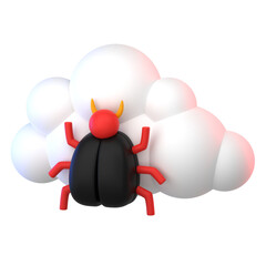 cloud bug 3d illustration