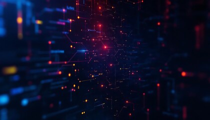 Fototapeta premium Cyber background, Future technology digital abstract background concept