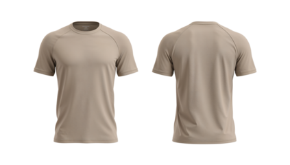 Tan short sleeve t shirt mock up