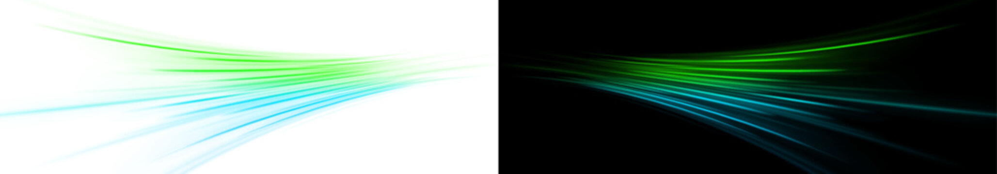 Cyberspace filled with streaks of green laser, blurred lines, and flowing neon motion of light.