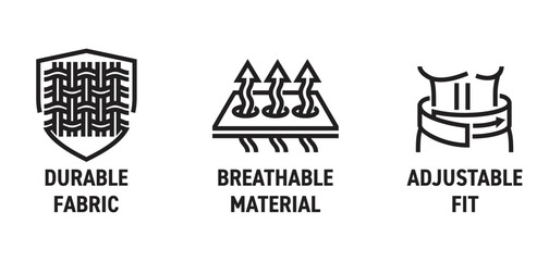 Safety Jacket bold icons - Adjustable Fit, Durable Fabric, Breathable Material