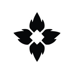 (Symmetrical Petal Design Icon. A striking minimalist graphic illustrating a balanced organic form, ideal for versatile branding. It signifies natural grace and serene harmony.)