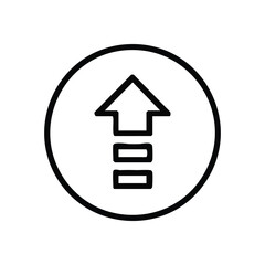 (Upload Data Transfer Icon. Graphic representation of information transmission or system update, signifying progress, advancement, and initiation. Ideal for digital interfaces.)