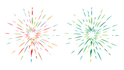 Obraz premium Colorful Firework Burst Vector Illustration | Bright Festival Spark Effect Design | Celebration Explosion Art