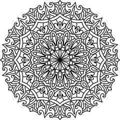 Simple Mandala Design PNG Transparent | Minimalist Decorative Mandala Art