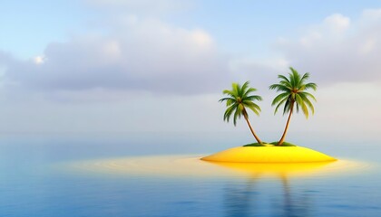 Fototapeta premium Tropical beach with coconut trees
