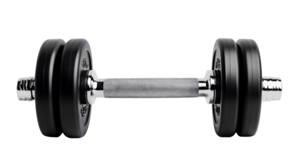 Heavy duty black dumbbell for strength training and fitness workouts