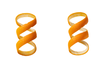 Orange Peel Swirls on Black Background