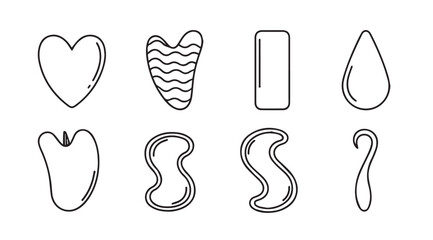 Collection of eight unique facial massage tools and beauty rollers for skincare routines vector