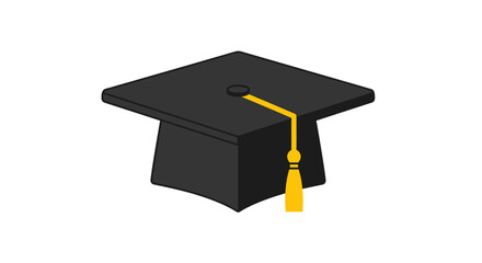 Graduation Cap Illustration Symbolizing Academic Achievement and Success in Education
