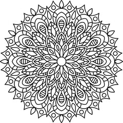 Simple Mandala Design PNG Transparent | Minimalist Decorative Mandala Art