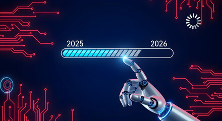 Witness the convergence of technology and humanity as artificial intelligence drives innovation towards the promising horizons of the years 2025 and 2026.