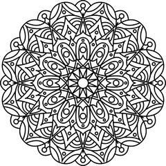 Simple Mandala Design PNG Transparent | Minimalist Decorative Mandala Art