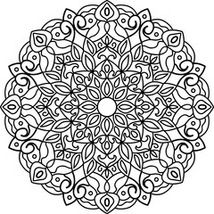 Simple Mandala Design PNG Transparent | Minimalist Decorative Mandala Art