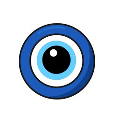 blue eye icon vector image, Evil eye off vector image.