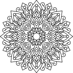 Simple Mandala Design PNG Transparent | Minimalist Decorative Mandala Art