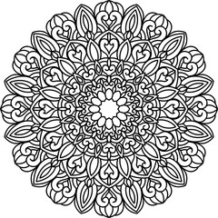 Simple Mandala Design PNG Transparent | Minimalist Decorative Mandala Art