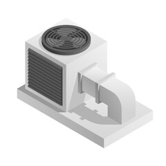 HVAC equipment - duct air system, isometric illustration