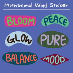 Motivational Word Stickers