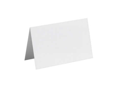 Blank white card template for message or design