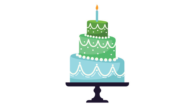 A beautiful tiered cake decorated with pearls and lace patterns.