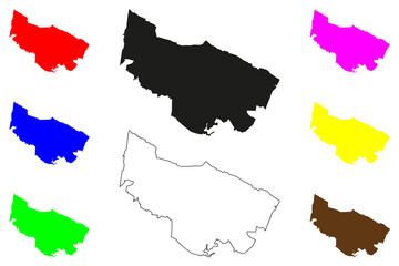 San Pedro Garza Garcia city (United Mexican States, Mexico, Nuevo Leon State) map vector illustration, scribble sketch San Pedro Garza García map