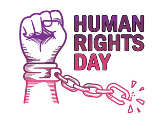Human Rights Day Fist Breaking Chains