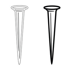 Nail Vector Tool Icon Construction Repair Illustration