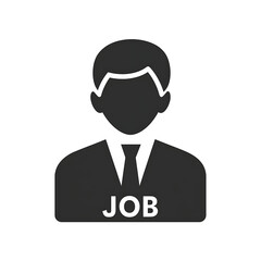 Professional Silhouette: Career Icon in Business Attire for a Discrimination-Free Workplace with Employment Opportunities and Professional Growth