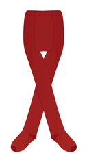 Red kids pantyhose. vector illustration	