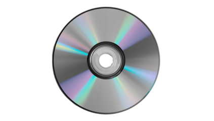 Compact Disc Detail for Data Storage and Archiving Media Technology Illustration on Black Background