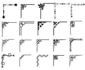 Chinese frame corners and oriental dividers design	