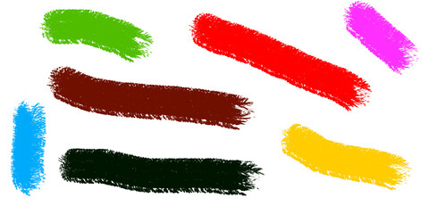 Vibrant abstract brush strokes of various colors displayed artistically against a dark backdrop for...