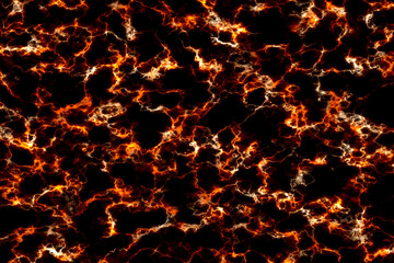 flame fire glow mineral line texture on black marble luxury interior