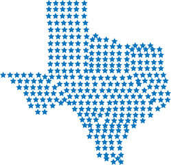 Texas State National Flag Map 