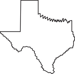 Texas State National Flag Map 