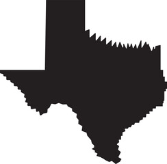 Texas State National Flag Map 