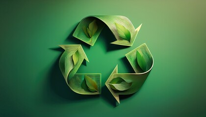 modern green recycling symbol for sustainability