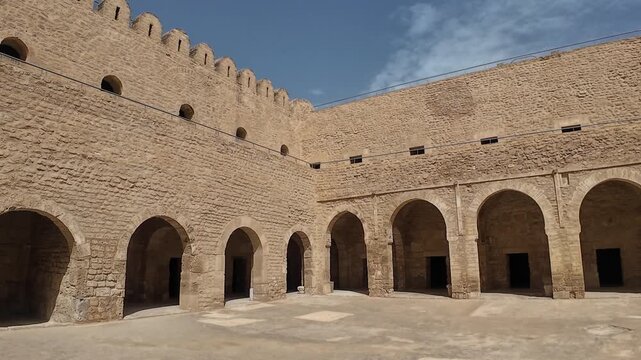 The ancient Ribat Fortress in Sousse, Tunisia
