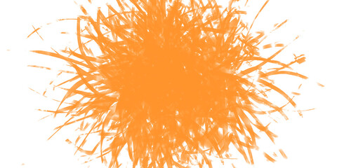 Explosive orange burst abstract art with fiery trails and radiant glow perfect for festive backgrounds isolated on transparent background
